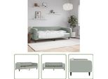 The Living Store Daybed Grigio Chiaro 100X200 Cm In Velluto