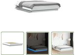 The Living Store Giroletto Con Led Bianco 140X200 Cm Materiale In Legno