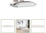The Living Store Struttura Letto Bianca 180X200 Cm In Legno