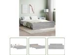 The Living Store Struttura Letto Con Testiera E Pediera Grey Sonoma 150X200 Cm