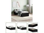 The Living Store Struttura Letto Nera 75X190 Cm