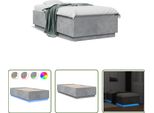 The Living Store Giroletto Con Led Cemento Grigio 75X190 Cm Materiale A Base Di Legno