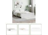 The Living Store Struttura Letto Con Testiera E Pediera Bianca 135X190 Cm