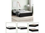 The Living Store Struttura Letto Nera 135X190 Cm