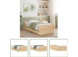 The Living Store Letto Con Cassetti In Rovere Sonoma 75X190 Cm