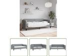 The Living Store Letto Da Giorno Con Materasso Grigio Chiaro 90X200 Cm In Tessuto