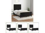The Living Store Struttura Letto Con Testiera Nera 120X200 Cm In Velluto