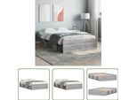 The Living Store Bettgestell Grau Sonoma 120X190 Cm