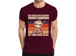 Ho Già Capito Che Non Mi Interessa Il Bradipo Che Dice Funny T-Shirt Da Uomo, Borgogna, Xl