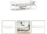 The Living Store Letto Da Giorno Bianco 100X200 Cm In Legno Di Pino Massiccio