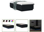 The Living Store Giroletto Con Led Nero 100X200 Cm In Materiale Ligneo