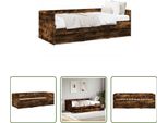The Living Store Letto Da Giorno Con Cassetti In Rovere Fumé 75X190 Cm Materiale Legno