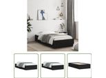The Living Store Giroletto Con Cassetti Nero 100X200 Cm In Materiale Ligneo