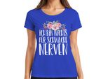 I'm Not For The Faint-Hearted Funny Saying Statement Fun Maglietta Da Donna, Blu, Xxl