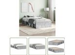 The Living Store Struttura Letto Grigio Cemento 90X190 Cm
