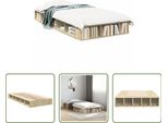The Living Store Struttura Per Letto In Rovere Sonoma 75X190 Cm Materiale A Base Di Legno