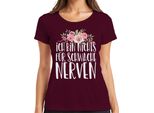 I'm Not For The Faint-Hearted Funny Saying Statement Fun Maglietta Da Donna, Borgogna, Xxl