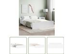 The Living Store Struttura Letto Con Testiera E Pediera Bianca 140X200 Cm