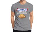Maglietta Da Uomo Leberkas Du Bist Ned Du Wenn Hunger Bayern Brotzeit Snack Humour, Grigio, 3XL