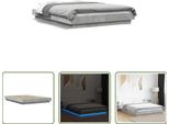 The Living Store Giroletto Con Led Cemento Grigio 135X190 Cm Materiale A Base Di Legno