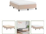 The Living Store Rete Cappuccino Marrone 120X190 Cm In Pelle Finta