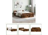 Giroletto The Living Store Con Testiera E Pediera In Rovere Fumé 120X190 Cm