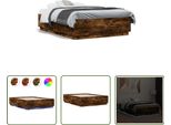 The Living Store Giroletto Con Led In Rovere Fumé 135X190Cm Materiale In Legno