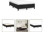 The Living Store Struttura Letto Nera 120X190 Cm In Velluto