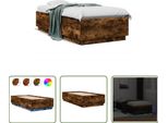 The Living Store Giroletto Con Led Rovere Fumé 90X190 Cm Materiale A Base Di Legno