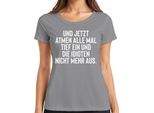 Tutti I Respiri Profondi Idioti Trattengono Il Respiro Sarcasmo Ironia Gag T-Shirt Da Donna, Grigio, Xxl