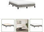 The Living Store Struttura Letto In Velluto Grigio Chiaro 120X190 Cm