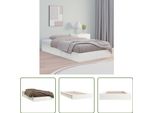 The Living Store Letto In Legno Massiccio Bianco 100X200 Cm