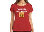 Ora Mangiamo I Bambini I Segni Di Punteggiatura Salvano Le Vite Scherzo Grammaticale Maglietta Da Donna, Rosso, Xxl