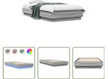 The Living Store Bettgestell Led Grau Sonoma-Eiche 100X200 Cm
