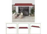 The Living Store Tenda Da Sole Automatica Wine Red 400X300 Cm