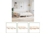 The Living Store Letto Da Giorno Allungabile 90X200 Cm In Legno Di Pino Massiccio
