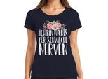 I'm Not For The Faint Hearted Funny Saying Statement Fun Ladies T-Shirt, Navy, S
