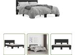 The Living Store Struttura Letto Nera 120X190 Cm In Legno E Metallo