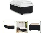 The Living Store Struttura Letto Nera 90X190 Cm In Velluto