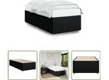 The Living Store Struttura Letto Nera 90X190 Cm In Tessuto
