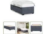 The Living Store Struttura Letto Grigio Scuro 80X200 Cm In Velluto