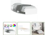 The Living Store Struttura Letto Con Testiera E Luci Led Bianche 75X190 Cm
