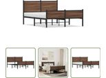 The Living Store Struttura Letto Con Testiera E Pediera In Metallo 140X200 Cm