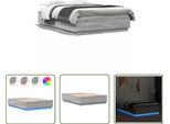 The Living Store Giroletto Con Led Grigio Sonoma 120X200 Cm In Materiale Ligneo