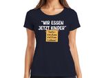Ora Mangiamo I Bambini I Segni Di Punteggiatura Salvano Le Vite Scherzo Grammaticale Maglietta Da Donna, Navy, Xxl