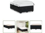 The Living Store Struttura Letto Nera 120X200 Cm In Velluto