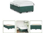 The Living Store Struttura Letto In Velluto Verde Scuro 120X200 Cm