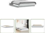 The Living Store Struttura Letto Bianca 135X190 Cm In Legno