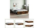 The Living Store Struttura Letto In Rovere Fumé 140X190 Cm