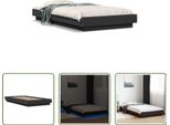The Living Store Giroletto Con Led Nero 75X190 Cm Materiale A Base Di Legno